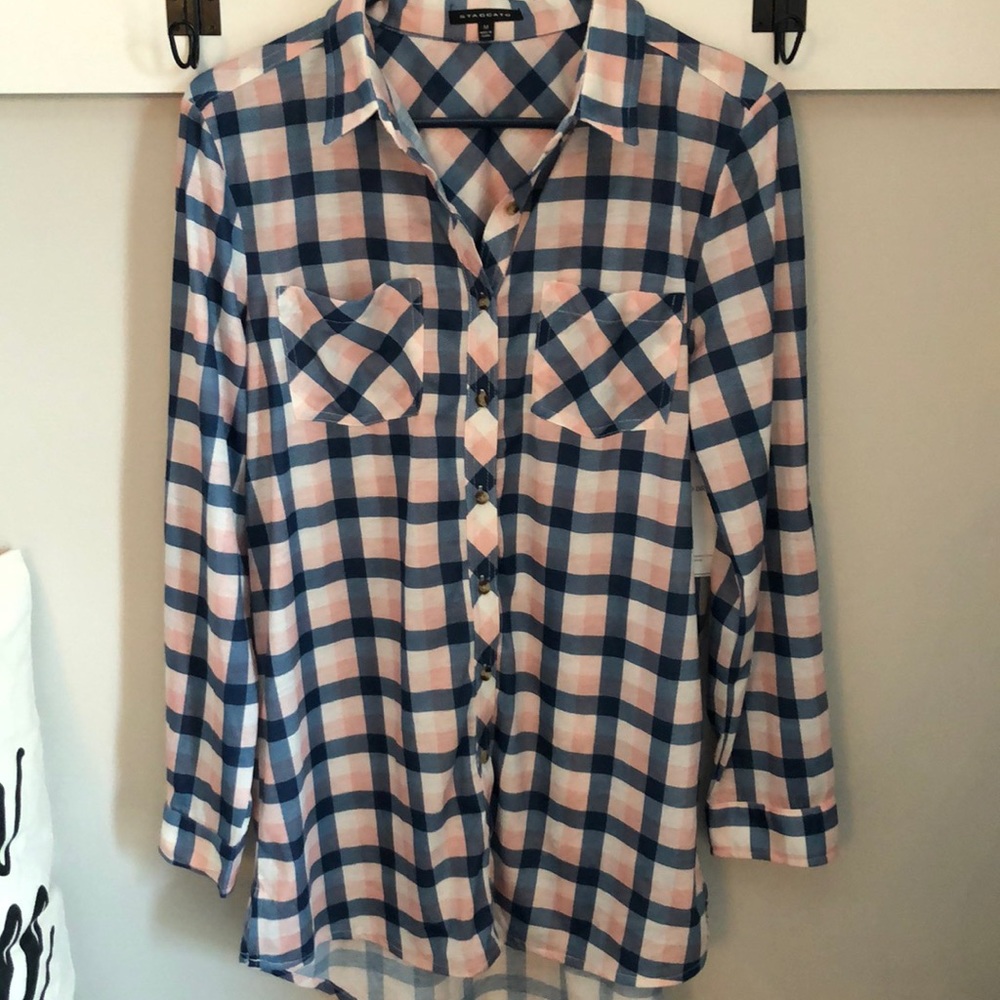 NWT Medium Plaid Top